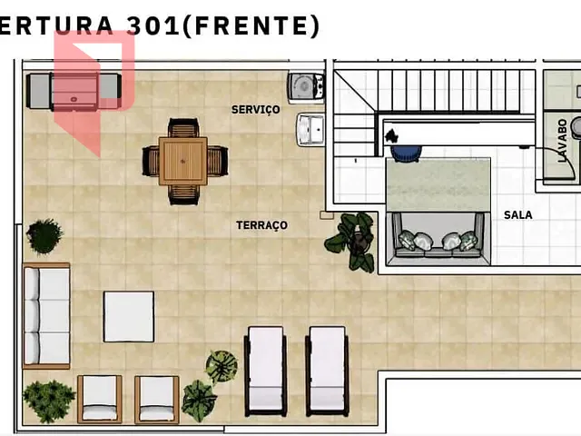 Cobertura / Penthouse 3 quartos e 2 banheiros, à venda, no bairro Caiçaras em Belo Horizonte
