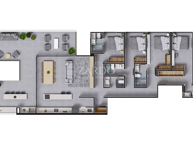Cobertura / Penthouse com 322m² 4 quartos e 4 banheiros, à venda, no bairro Palmas em Governador Celso Ramos