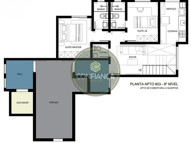 Cobertura / Penthouse 2 quartos e 4 banheiros, à venda, no bairro União em Belo Horizonte