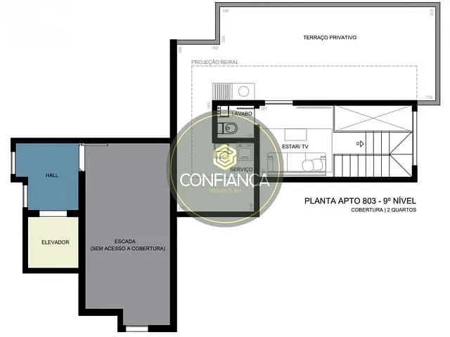 Cobertura / Penthouse 2 quartos e 4 banheiros, à venda, no bairro União em Belo Horizonte