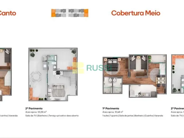 Apartamento com 51m² 2 quartos e 2 banheiros, à venda, no bairro Parque Residencial Flamboyant em São José dos Campos