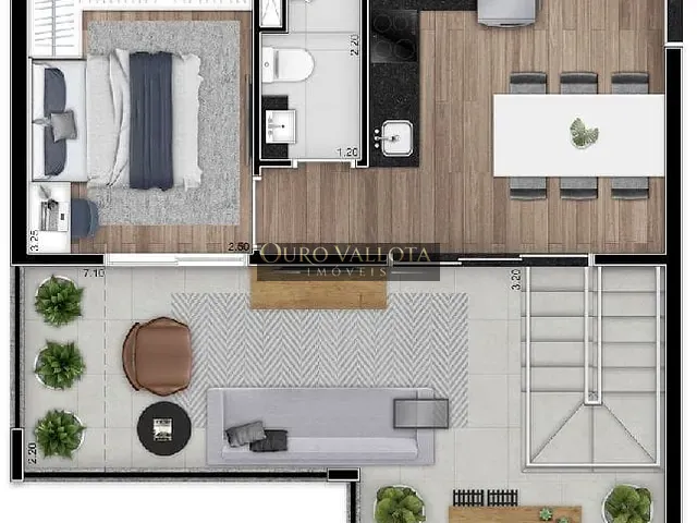 Cobertura / Penthouse 1 quarto e 1 banheiro, à venda, no bairro Pinheiros em São Paulo