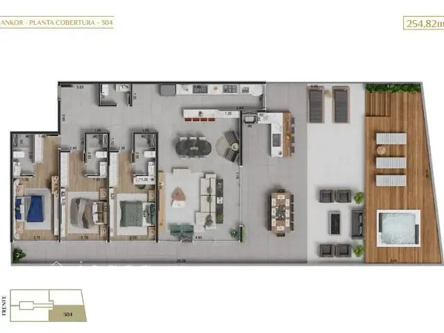 Cobertura / Penthouse 3 quartos e 3 banheiros, à venda, no bairro Itaguá em Ubatuba