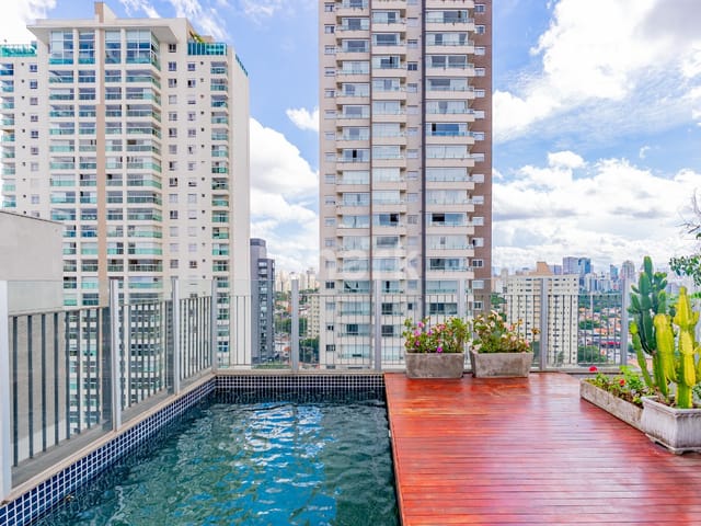 Cobertura / Penthouse com 142m² 1 quarto e 2 banheiros, à venda ou para alugar, no bairro Vila Olímpia em São Paulo