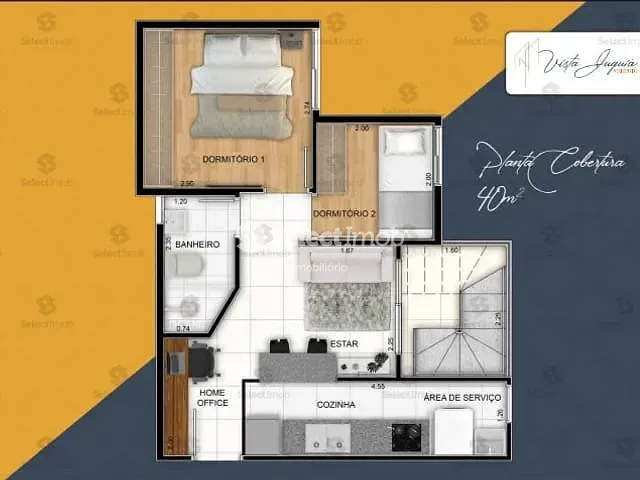 Cobertura / Penthouse com 80m² 2 quartos e 1 banheiro, à venda, no bairro Jardim Cristiane em Santo André