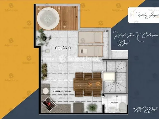 Cobertura / Penthouse com 80m² 2 quartos e 1 banheiro, à venda, no bairro Jardim Cristiane em Santo André