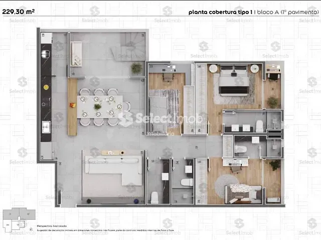 Cobertura / Penthouse com 130m² 3 quartos e 2 banheiros, à venda, no bairro Centro em Ribeirão Pires