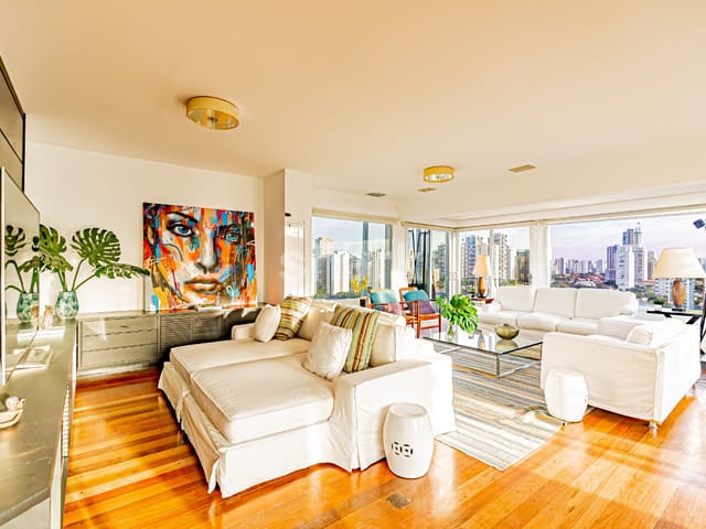 Cobertura / Penthouse com 420m² 4 quartos e 5 banheiros, à venda ou para alugar, no bairro Brooklin Novo em São Paulo