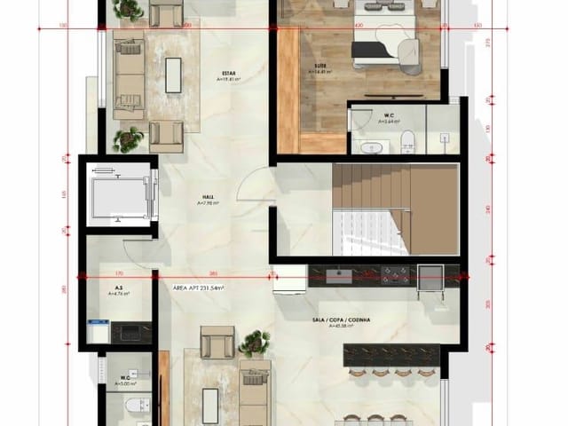 Cobertura / Penthouse 4 quartos e 5 banheiros, à venda, no bairro Iguaçu em Ipatinga