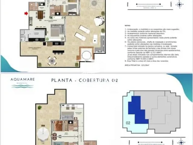 Cobertura / Penthouse com 178m² 3 quartos e 3 banheiros, à venda, no bairro Piratininga em Niterói