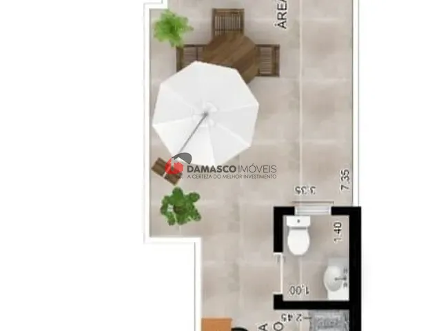 Cobertura / Penthouse com 92m² 2 quartos e 1 banheiro, à venda, no bairro Santa Maria em Santo André