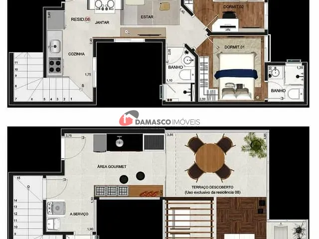 Cobertura / Penthouse 2 quartos e 1 banheiro, à venda, no bairro Vila Bela Vista em Santo André
