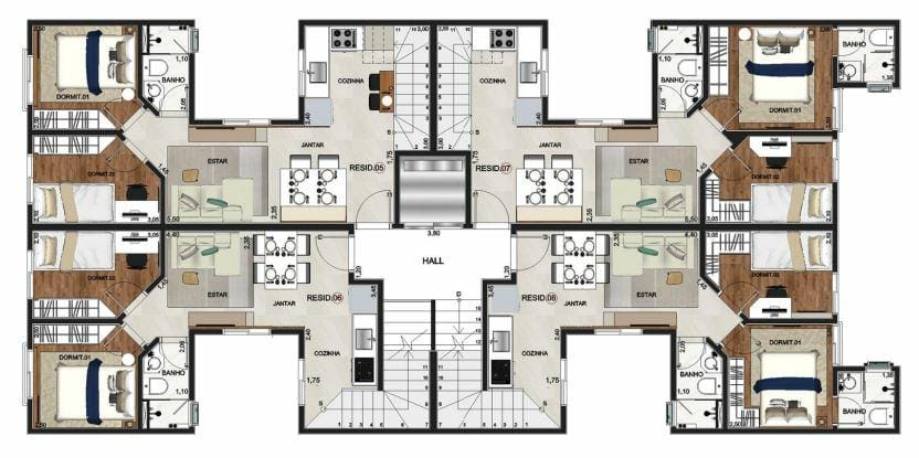 Cobertura à venda 2 Quartos, 1 Vaga, Vila Bela Vista, Santo André - SP 