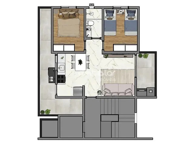Cobertura / Penthouse com 90m² 3 quartos e 2 banheiros, à venda, no bairro São João Batista (Venda Nova) em Belo Horizonte