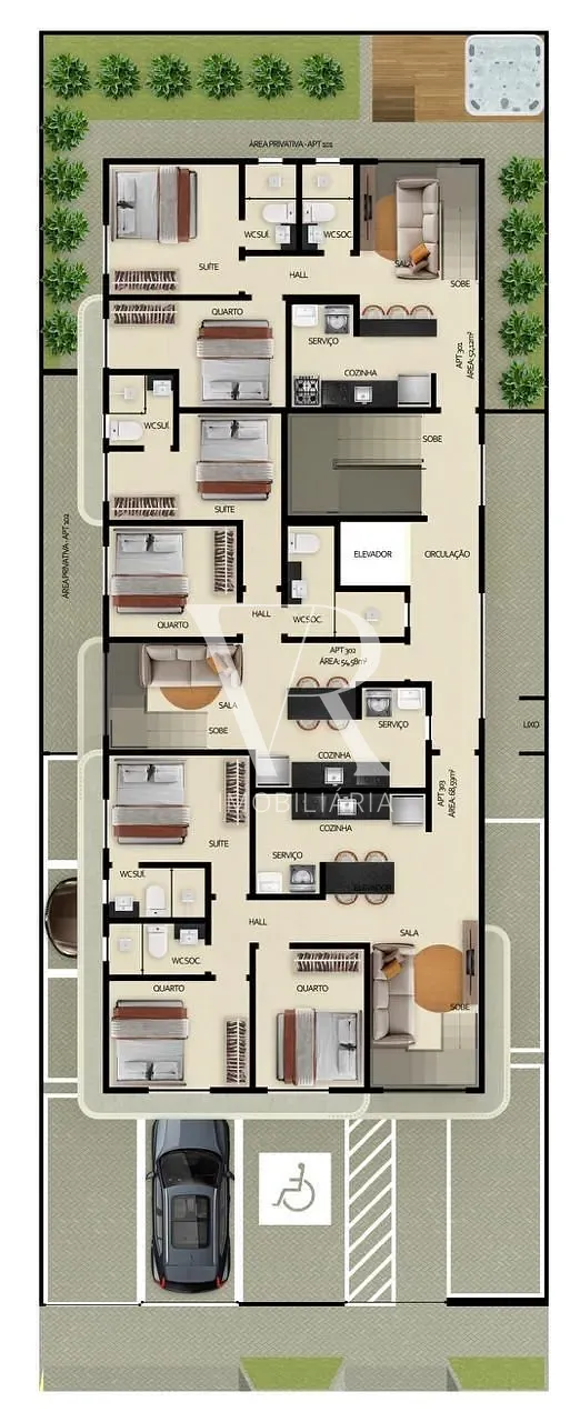 Cobertura, 2 quartos, 54 m² - Foto 3