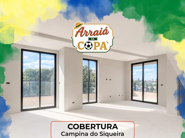 Cobertura / Penthouse com 123m² 2 quartos e 3 banheiros, à venda, no bairro Campina do Siqueira em Curitiba