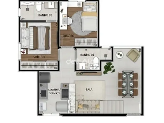 Cobertura / Penthouse com 107m² 3 quartos e 1 banheiro, à venda, no bairro Santa Branca em Belo Horizonte