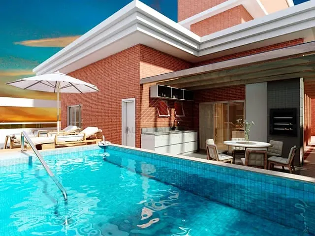 Cobertura / Penthouse com 323m² 3 quartos e 3 banheiros, à venda, no bairro Canto do Forte em Praia Grande