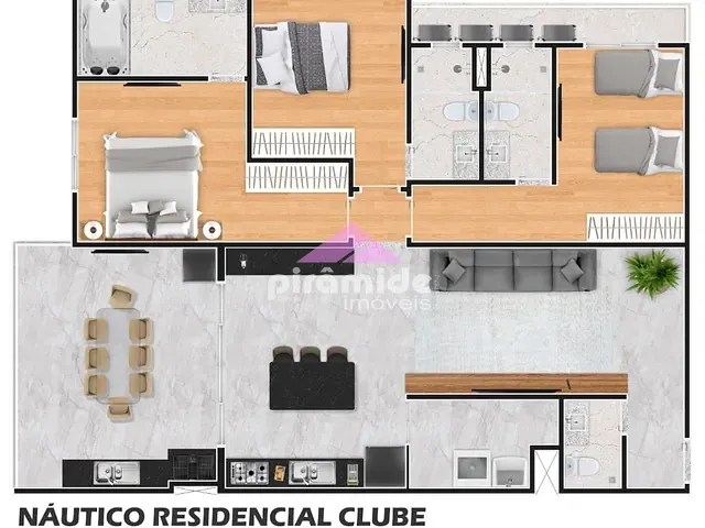 Cobertura / Penthouse com 280m² 4 quartos e 4 banheiros, à venda, no bairro Praia das Palmeiras em Caraguatatuba