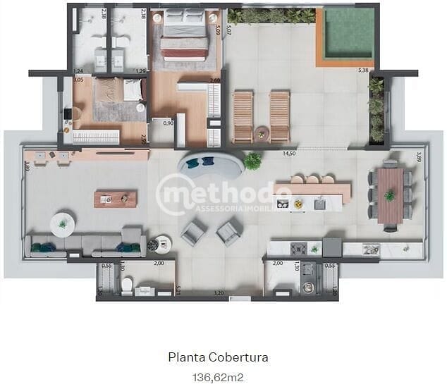 Cobertura, 2 quartos, 136 m² - Foto 24