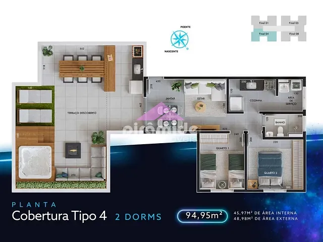 Apartamento com 95m² 2 quartos e 1 banheiro, à venda, no bairro Jardim Uirá em São José dos Campos