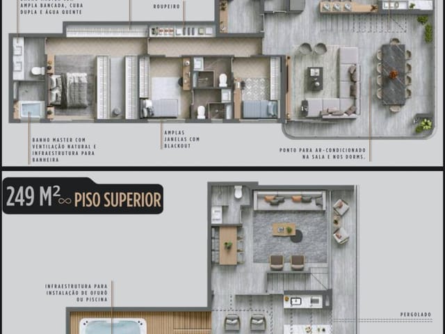 Cobertura / Penthouse com 249m² 3 quartos e 5 banheiros, à venda, no bairro Alphagran Alphaville em Barueri