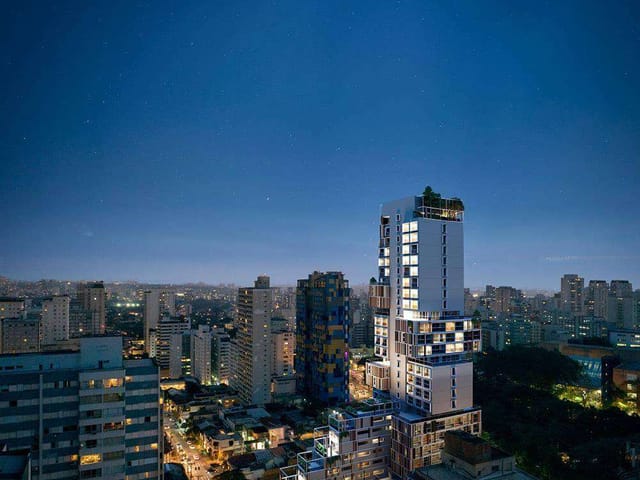 Cobertura / Penthouse com 104m² 1 quarto e 3 banheiros, à venda, no bairro Cerqueira César em São Paulo