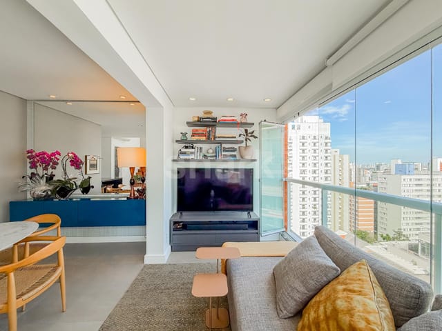 Cobertura / Penthouse com 120m² 1 quarto e 2 banheiros, à venda ou para alugar, no bairro Jardim Paulista em São Paulo