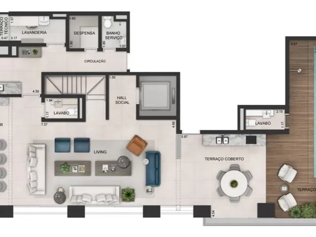 Cobertura / Penthouse 4 quartos e 6 banheiros, à venda, no bairro Vila Nova Conceição em São Paulo