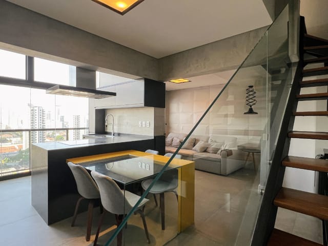 Foto do Apartamento - Duplex para venda em Vila Olímpia com 1 quarto, sendo 1 suíte , 70m² | Correteria Imóveis