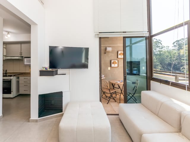 Foto do Apartamento - Duplex para venda em Paraíso do Morumbi com 1 quarto, sendo 1 suíte , 59m² | Correteria Imóveis