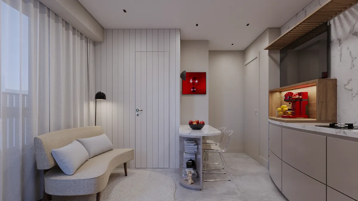 Duplex para venda em Higienópolis com 1 quarto, sendo 1 suíte, 53m²