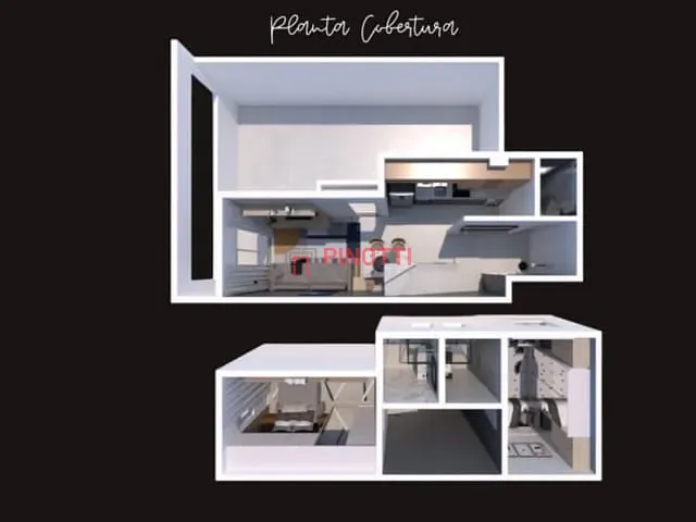 Cobertura / Penthouse 2 quartos e 1 banheiro, à venda, no bairro Jardim Hollywood em São Bernardo do Campo