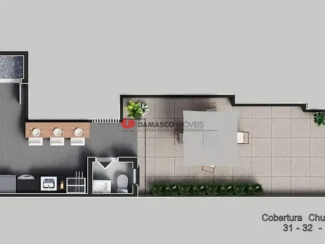 Cobertura / Penthouse com 938m² 2 quartos e 1 banheiro, à venda, no bairro Campestre em Santo André