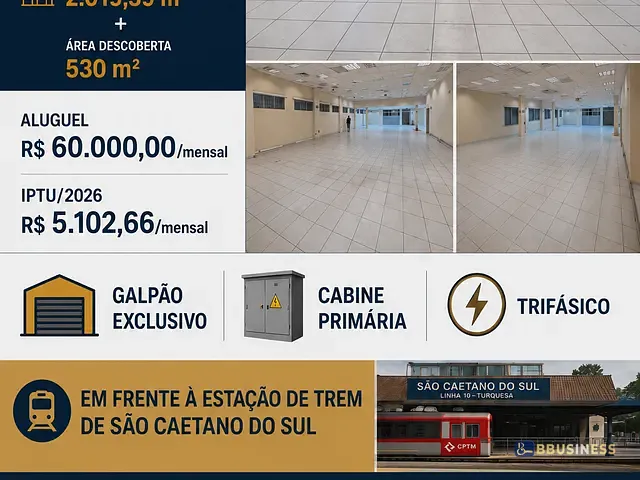 Prédio com 2560m², para alugar, no bairro Fundação em São Caetano do Sul