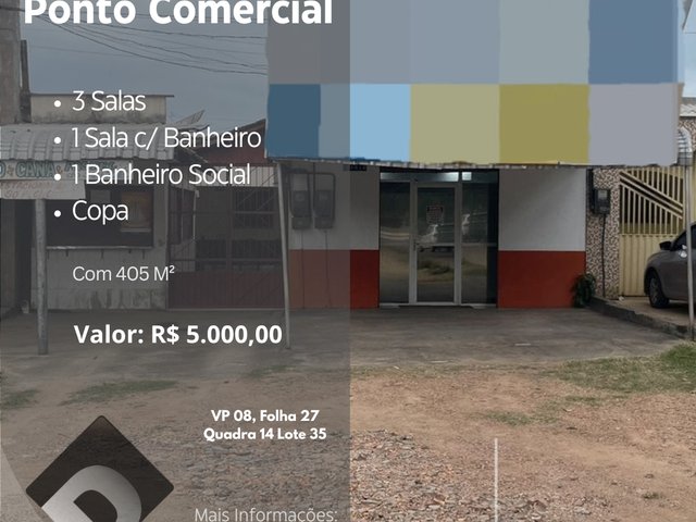 Ponto com 390m², para alugar, no bairro Nova Marabá em Marabá