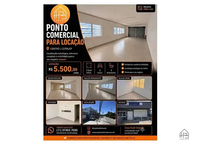 Ponto para alugar, no bairro Centro em Cotia