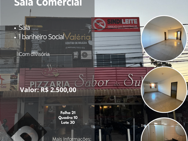 Sala para alugar, no bairro Nova Marabá em Marabá