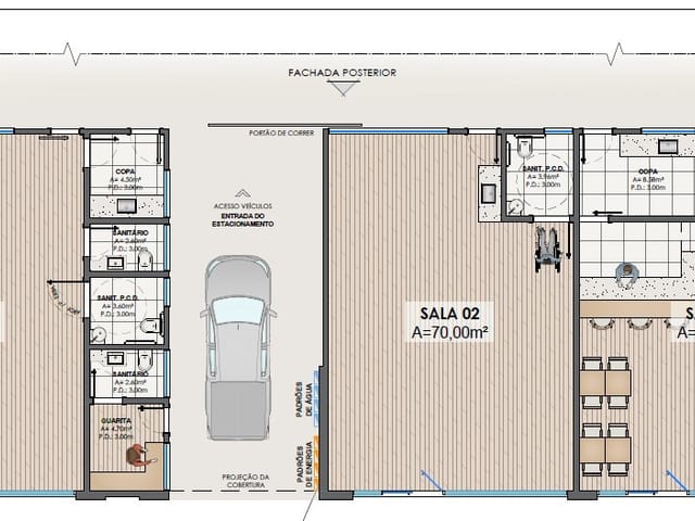 Planta do Sala - Sala para locação, Jardim América, Dourados, MS | Pedra Viva Construtora e Incorporadora