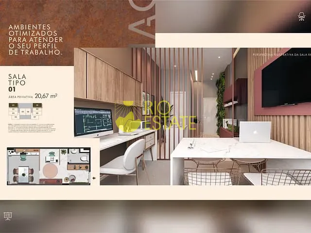 Sala com 22m², à venda, no bairro Aterrado em Volta Redonda