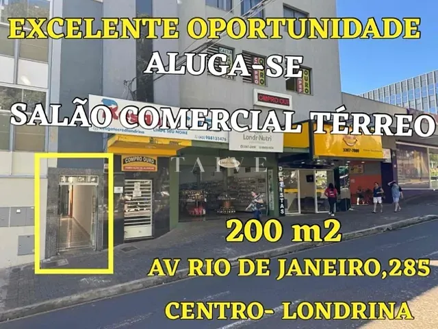 Sala para alugar, no bairro Centro em Londrina