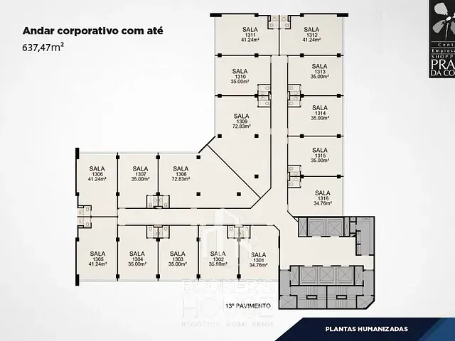 Sala com 35m², à venda, no bairro Praia da Costa em Vila Velha