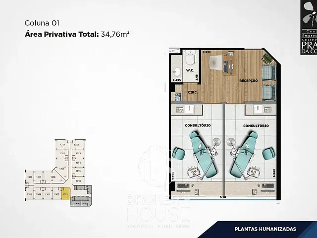 Sala com 35m², à venda, no bairro Praia da Costa em Vila Velha