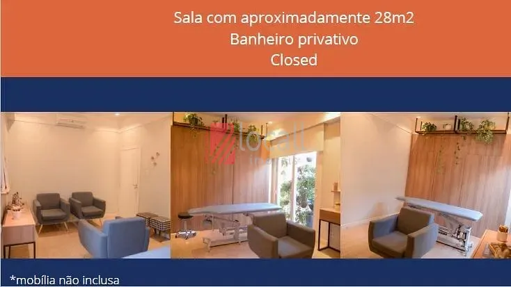 Conjunto Comercial / Sala  para aluguel, 28m² — foto 1 de 4