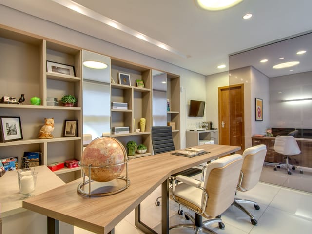 Foto do Sala - Sala comercial Vila São Tomaz no Edifício E-Business Rio Verde em Aparecida de Goiânia GO tendo 42,49m²  com 1  vaga de garagem e ótima localização. | Home Gyn Imóveis Ltda