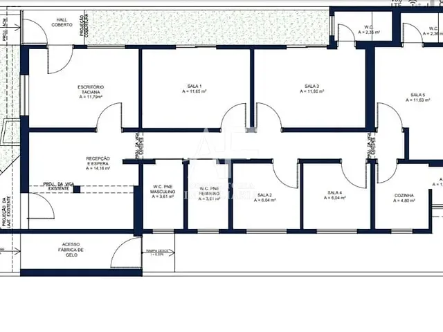 Sala com 12m², para alugar, no bairro São Benedito em Pindamonhangaba