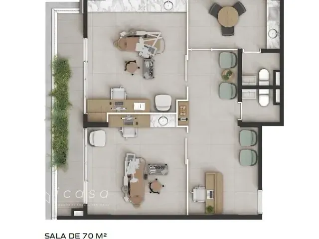 Sala com 72m², à venda, no bairro Jardim Satélite em São José dos Campos