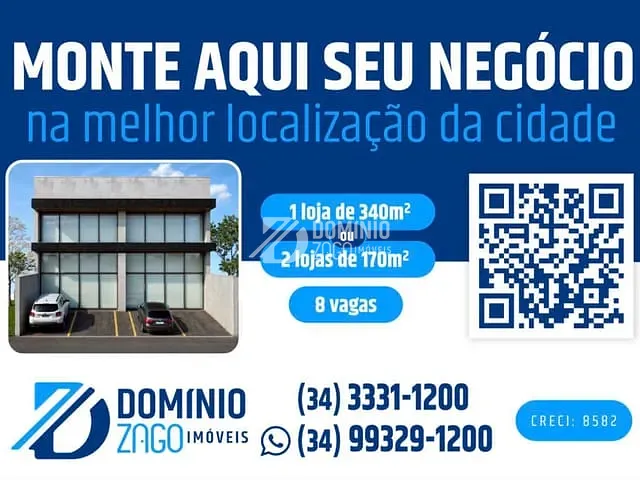 Sala com 340m², para alugar, no bairro Centro em Uberaba