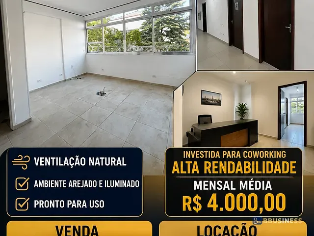 Sala com 36m², à venda ou para alugar, no bairro Centro em São Caetano do Sul