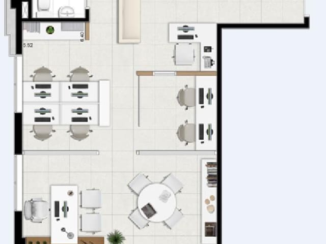 Foto do Sala - Sala à venda 1 Vaga, 49M², Jardim Aquarius, São José dos Campos - SP | New Worker Tower | RUSSI IMÓVEIS